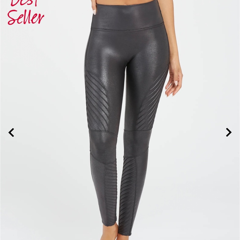 Spanx Faux Leather Moro Leggings | Black | Sz Medium